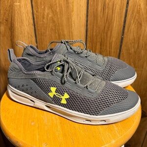 Under Armour Gray Sneakers with Yellow Logo